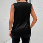 Basic Women Silk-Like Satin Tank Tops Vest Summer Sexy Camis Tank For Ladies Strappy Camisole Top Shirts Grunge Femme Cowl Neck