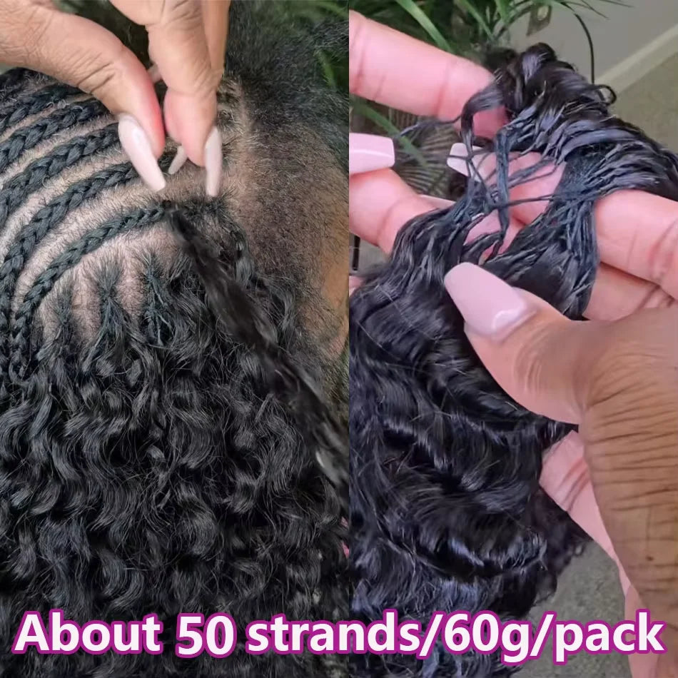 Natural Color Kinky Curly Crochet Hair Miracle Knots 100% Human Hair Soft Silky Bouncy Texture Full Head Extensions Luxury High End Hair