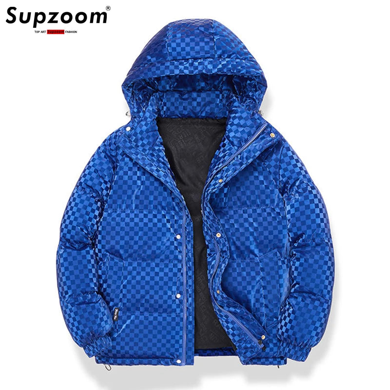 Supzoom New Arrival Casual Mens Winter Trendy Hooded Bread Couple Bright Face Starry Thickened Coat Cotton-padded Jackets Main image