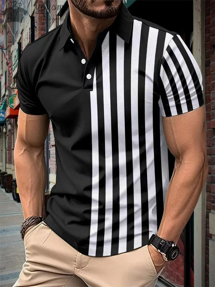 Summer New Men's Casual Sports Short Sleeved Polo Shirt Fashionable And Comfortable T-Shirt Men Breathable Polo Shirt Men's Tees Main image
