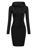 Autumn - Ready Ladies Hooded Dresses Blending Hoodie and Sweatshirt Elements for Fashionable Women's Wardrobe