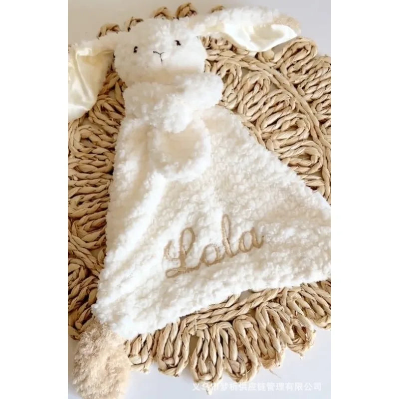 Personalized Embroidery Name Cute Rabbit Organic Cotton Soothing Towel Sleepping Doll for Baby Shower Birth Gift Autumn 2025 Secondary image