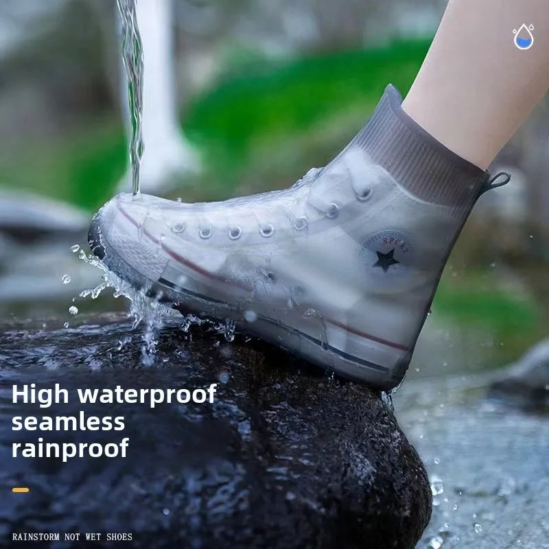 Reusable Coat Walking Shoes Rainy Day Lightweight Thick Wear-resistant Silicone Daily Household Items Rain Shoe Covers Travel