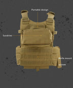 Military Tactical Vest Body Armor Combat Army CS Gear Hunting Plate Carrier Airsoft Accessories Wargame Pouch Molle Vest