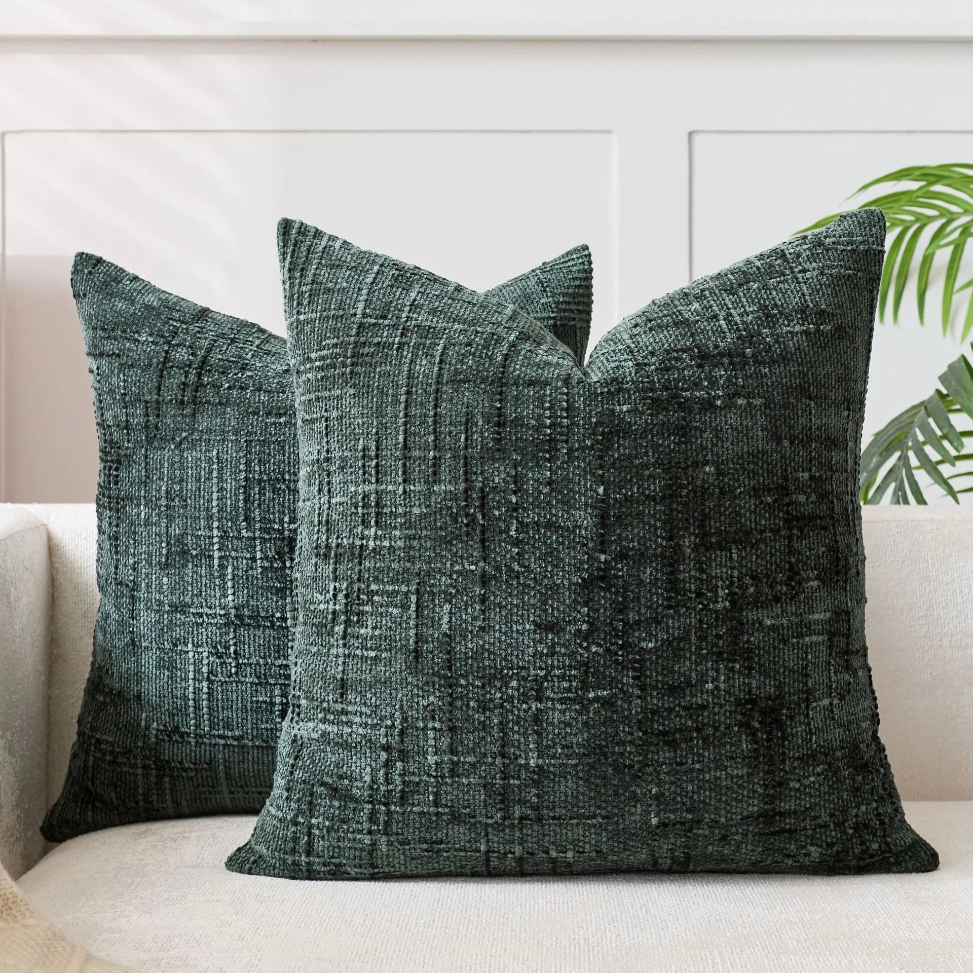 1Pcs Boho Soft Chenille Textured Home Decor Throw Pillow Covers 18x18in Farmhouse Cushion Covers for Spring Summer Fall Winter