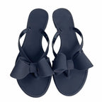 EOFK Summer Jelly Slippers Women Butterfly PVC Sweet Beach Pull On Flat Solid Ladies Versatile Fashion Anti slip Slippers