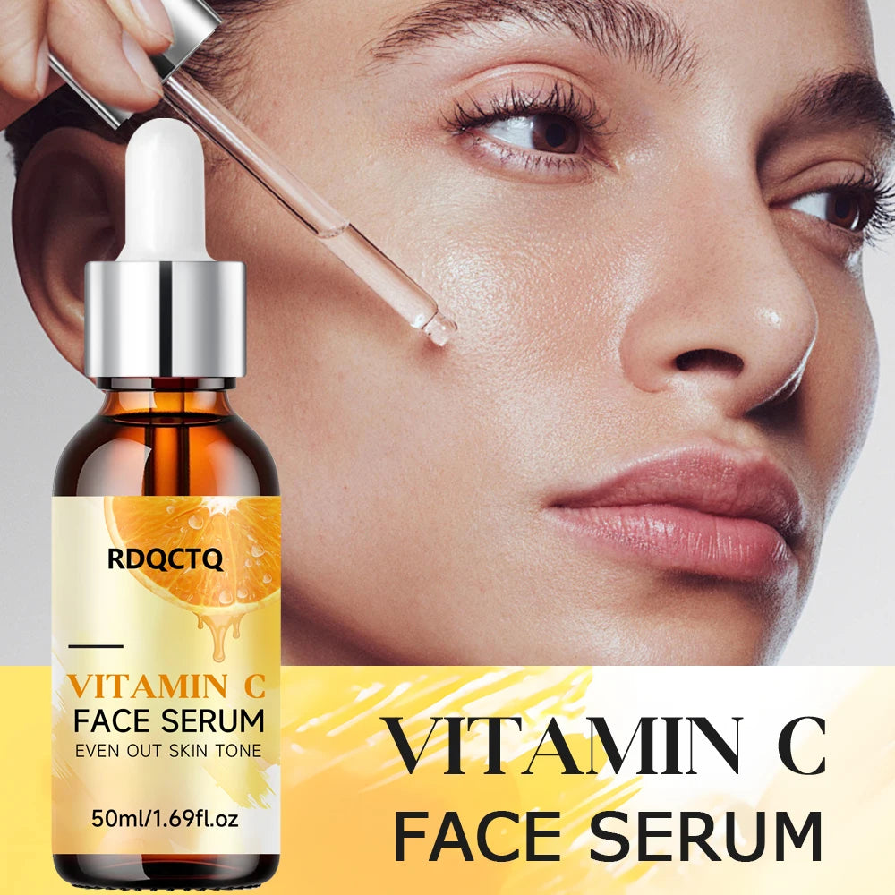 RDQCTQ Vitamin C Whitening Serum Remove Freckles Dark Spots Fade Melasma Melanin Brighten Repair Dull Face Essence Skin Care Secondary image
