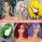 HD Transparent Short Bob 613 Blonde Body Wave 13x6 Lace Front Human Hair Wigs For Women Brazilian Lace Frontal Wig Pre Plucked