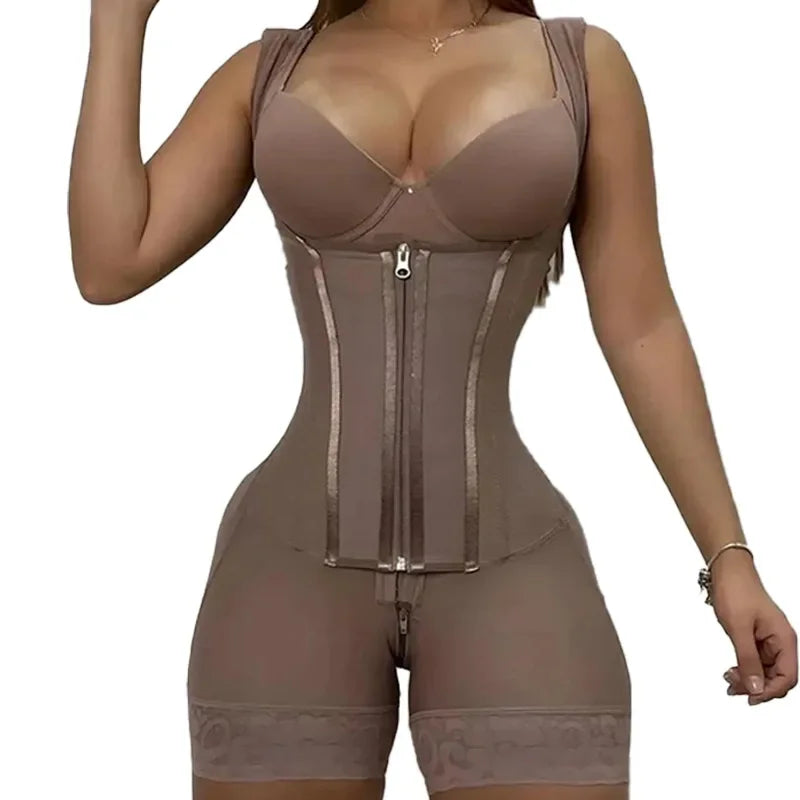 Body Shaper Women Colombian Fajas Shapewear Bodysuit 9-bone High Compression Girdles Double Tummy Control Full Body Open Crotch Main image