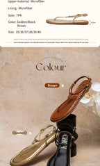 2026 Sandals Summer Women's Shoes Thin Bottom Flat Spaghetti Straps Casual Sandals Luxury Brand New