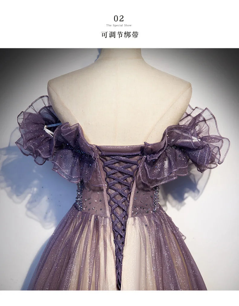 Evening Dress Women 2026 New Autumn And Winter Temperament Banquet Host Fairy Celebrity Slim Dress Wedding Bridesmaid prom dress