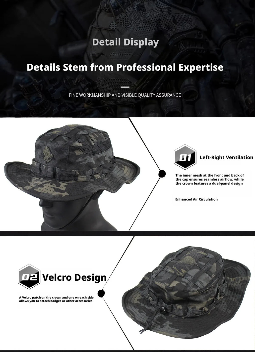 New Camouflage Tactical Boonie Cap Wide Brim Bucket Benny Hats Men Women Outdoor Sports Multicam Caps For Fishing Hiking Hunting