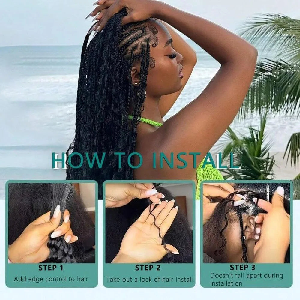 Human Braiding Hair For Boho Braids 110g Deep Water Wave Bulk Human Hair For Braiding 15A Curly Human Hair Extensions 2 Bundles