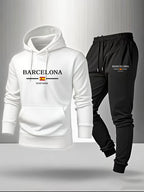 Men's Tracksuit Printing Casual Hoodies Sweatshirts Outfits Outdoors Gym Sports Jogging Clothing Autumn Winter Fitness 2 Pcs Set