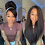 Human Hair 3 IN 1 Kinky Straight Wear and Go Half Wig Kinky Straight Upgrade Pre Plucked With Baby Hair Wig For Women Put Go