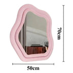 Modern Style Makeup Mirror Simple Hanging Mirrors Elegant Bright Wall Decorative Mirrors Living Room Aesthetic Wall Decorations