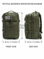 Men 45L Tactical Hiking Backpack Molle Mountaineering Water Resistant Outdoor Camping Trekking Backpacking Bushcraft Travel Rucksack Bug Out Bag Survival Emergency Large Capacity Climbing Cycling Daypack Women Durable Wear Re