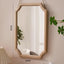 Retro Solid Wood Dressing Mirror Makeup Mirror Wall-mounted Bathroom Toilet Wall-mounted Punch-free Rectangular Bathroom Mirror