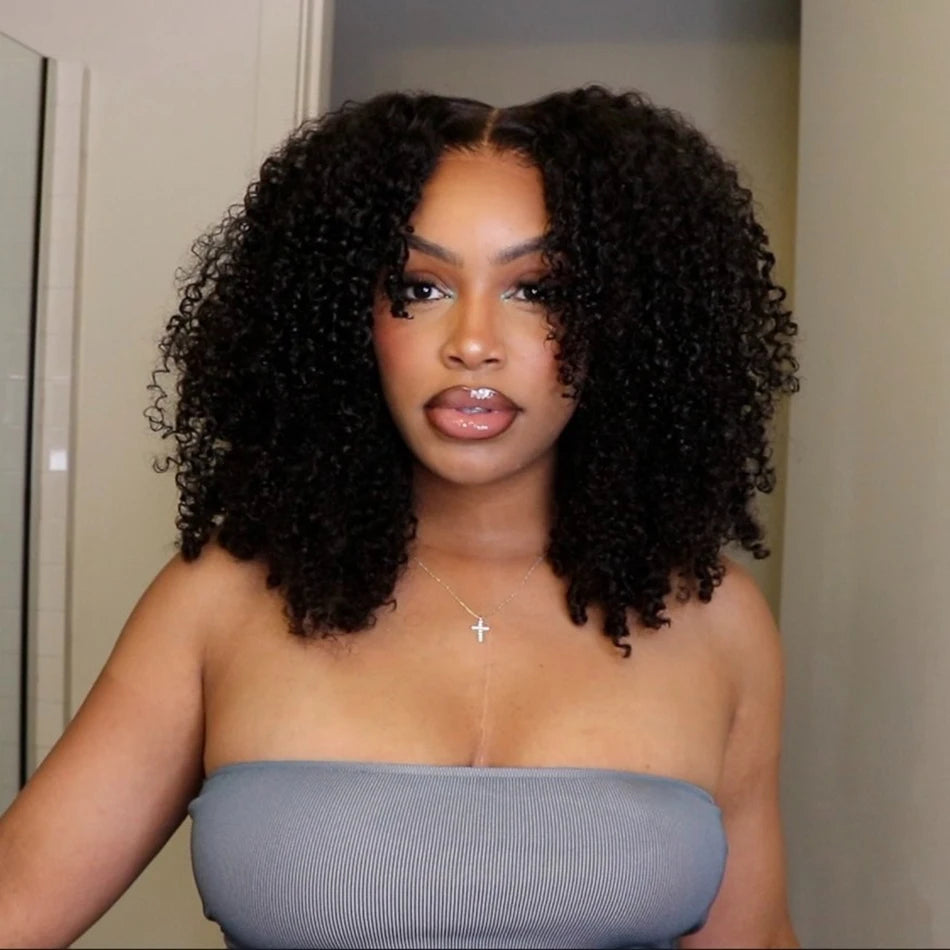 NEW 10A 6x5 Glueless Lace Human Hair Wigs Ready To Wear And Go Short Curly Ombre Highlights Brown Blonde Ginger 99J Colored Wigs
