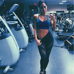 Women Mesh Patchwork Sport Leggings High Waist Tights Pants Solid Sports Wear for Women Gym Push Up Yoga Pants Plus Size S-XL