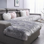 Luxury Faux Sheepskin Carpet Modern Living Room Home Decor Imitation Wool Mat Balcony Window Cushion Kids Bedroom Rug White Gray
