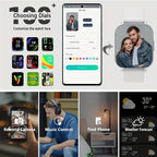 Smart Watch for Men & Women - Multi-Function Fitness Tracker with Call/Message/Weather/Alarm/Remote Camera Control, USB-Powered