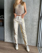 Stretch Skinny Denim Women's Jeans Mid Waist Pants Blue Elastic Slim Pencil Trousers Female Fashion Office Trendy Pants Y2K
