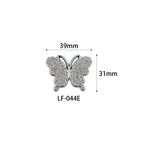 20PCS Shoe Charms Luxury Set Silver Butterfly Queen Diamond Chain Shoe Decorations Buckle for Sandals Clogs DIY Accessories Gift