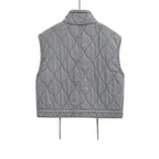 2023 Autumn Winter Fashion Washing Waistcoat Vintage Sleeveless Female Outerwear Chic Vest Tank Top Women Standing Collar Light