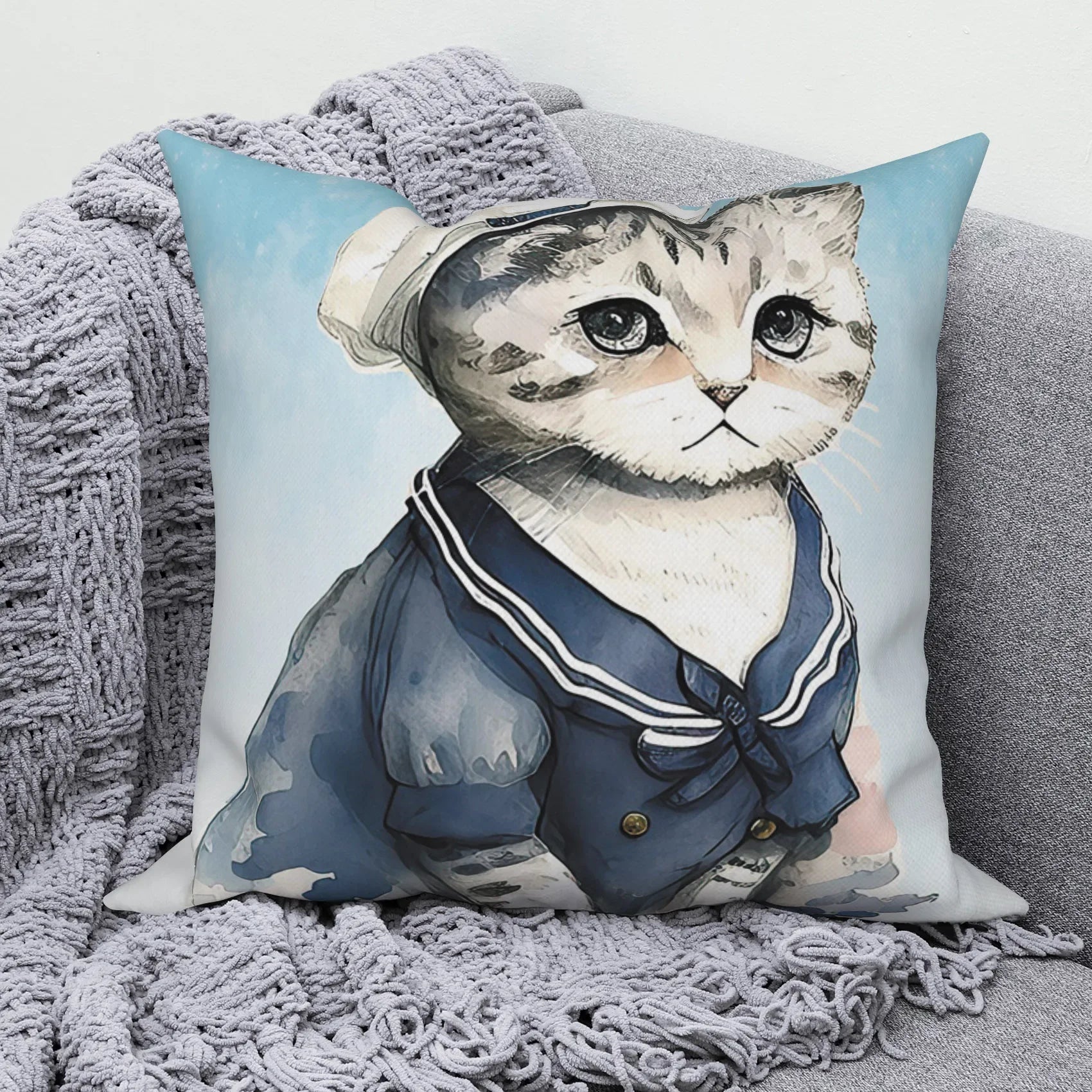 Modern Sofa Decorative Pillowcase Home Decor Set Cute Cat   Cushion Cover Throw Pillow