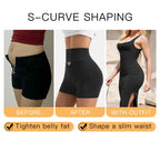 Women's Padded Butt Lifter Body Shaper with 4 Sponge Pads Tummy Control Shapewear Panties with Waist Cincher and Hook Closure