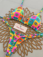2025 New Sexy Retro Prints Brazilian Mciro Bikini Women Swimsuits Lace-up Swimwear Backless Biquini Swimsuits Beachwear