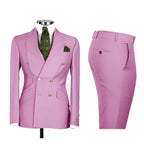 Men's Double Breasted Tuxedo Suit Shawl Lapel Slim Fit 2 Piece Blazer & Pants Formal Business Luxury Suits Casual Wedding Groom