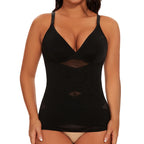 Body Shaper for Women Tummy Control Shapewear Compression Tanks Cami Tops V-Neck Camisoles Seamless See Through Waist Shaper