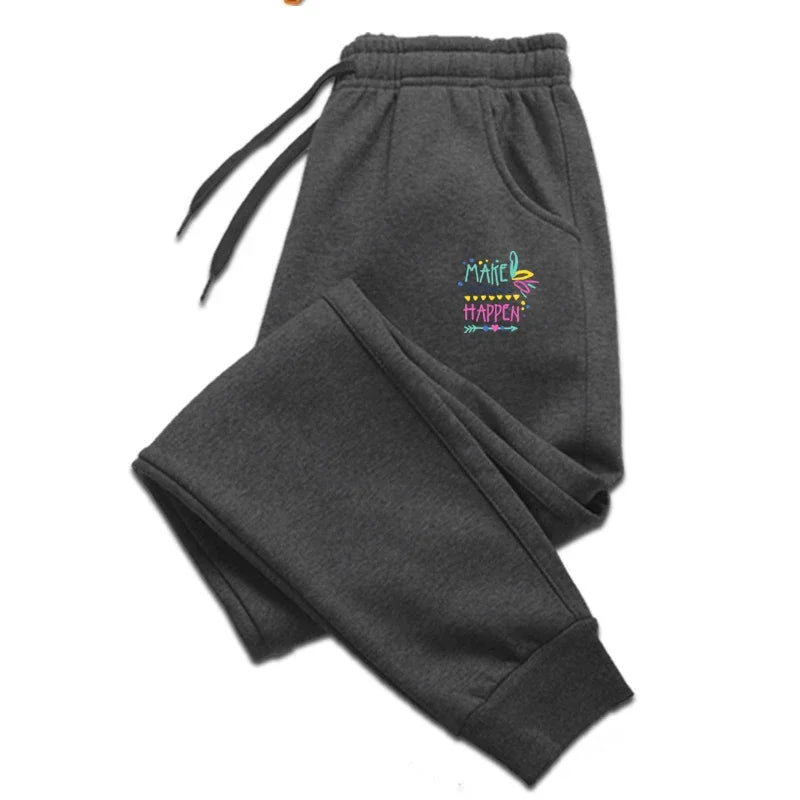 High Quality Fashion Versatile Womens Mens Outdoors Elastic Waist Jogging Casual Sweatpants Sport Trousers