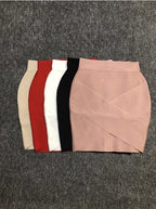Women Bandage Pencil Skirt High Waist Crisscross Bodycon Mini Skirts High Street Evening Club Party Top Quality Nightwears