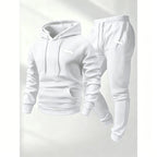 Hot Selling Men's Hooded Sweatshirt Pants Set Casual Tracksuit Streetwear Sportswear Fitness Jogger Outfit 2 Piece Warm Clothing