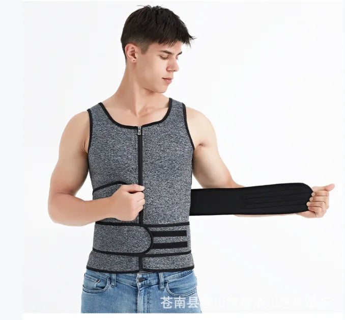 Body Shaper Mens Waist Corset Slimming Belt Belly Underwear Fat Burner Chest Abdominal Binder Sweating Man Reductive Girdle