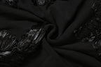 Nibber Elegant Flower Embroidery Maxi Dress Women Low-Neck Cross Bandage Backless Summer Street Trend Skinny Holiday Vestidos