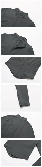 New Women Seamless Zipper Jacket Yoga Long Sleeved Gym Top Yoga Push Up Jacket Fitness Running Workout Sport Coat Women's Shirts