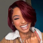 Straight Pixie Cut Wig Short Bob Wigs 13x4 Lace Front Wigs Human Hair Pre Plucked Pixie Cut Wig Brazilian Human Hair 100%