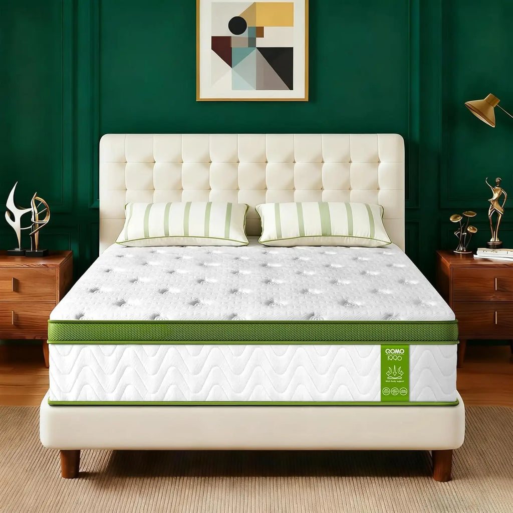 Twin Mattress 10 Inch - Memory Foam Hybrid with Pocket Springs, Medium Firm, Pressure Relief for All Sleep Positions
