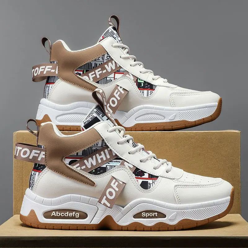 Luxury High Top Men's Vulcanized Shoes Winter Casual Sneaker for Men Ankle Boots Platform Designer Skateboard Tenis Masculino