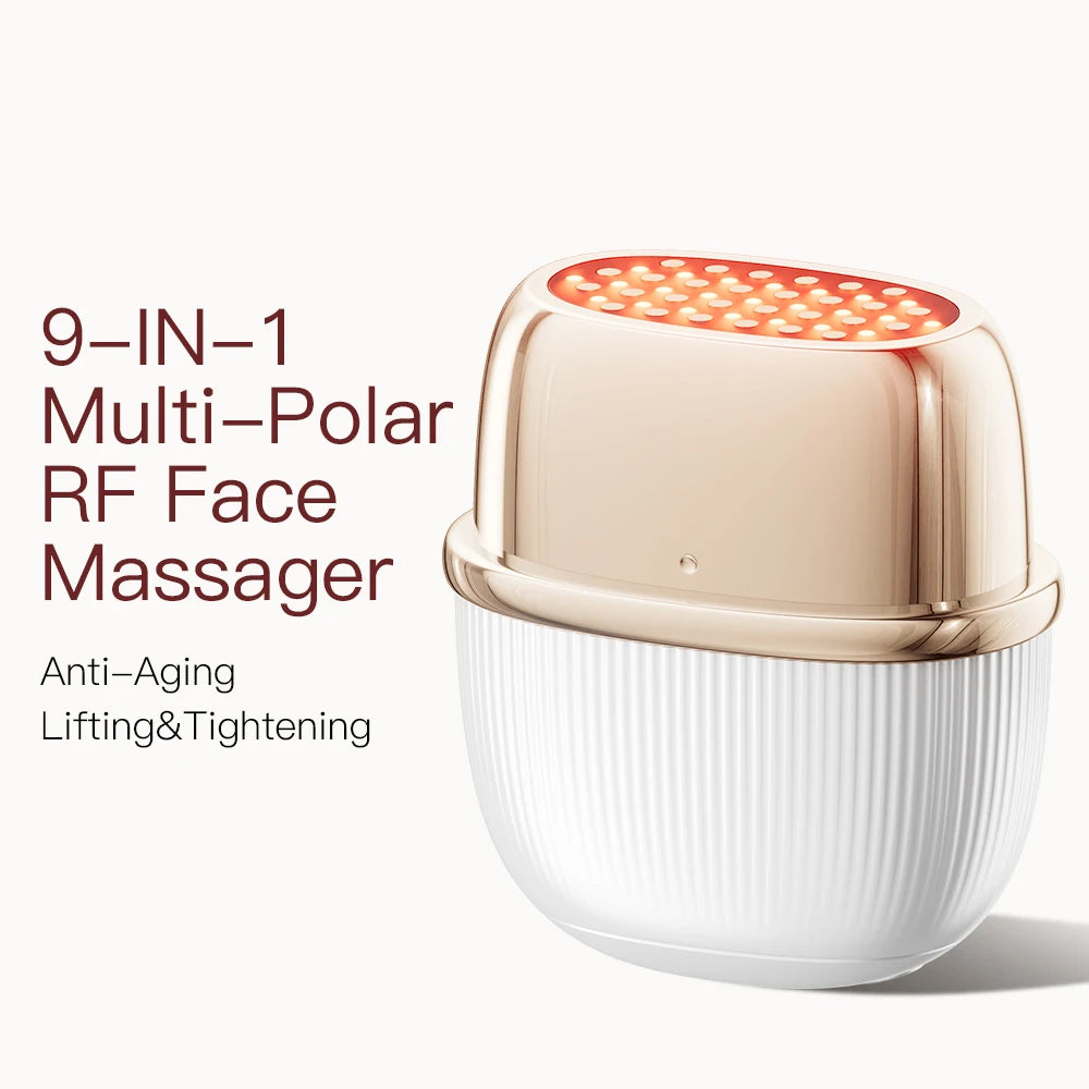 ANLAN Multi-Polar RF Beauty Device EMS Facial Lifting Skin Tightening Anti-Aging Wrinkle 3 Color Light Skincare Massage 24K Gold Main image