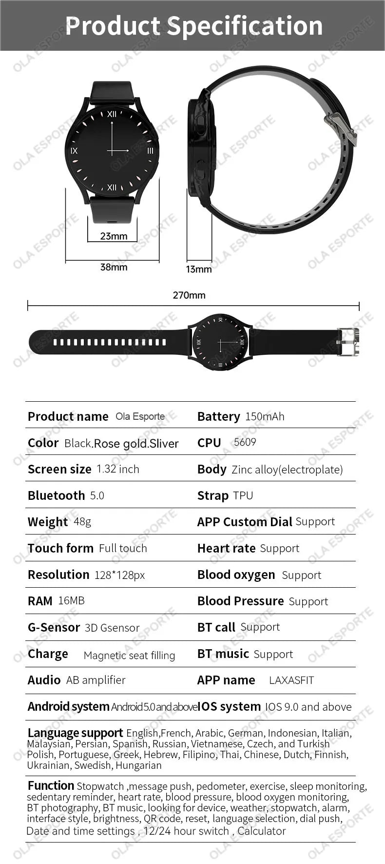 Xiaomi Women Bluetooth Call Smart Watch HeartRate Blood Pressure Monitoring Smartwatches Waterproof Men Smartwatch Android IOS