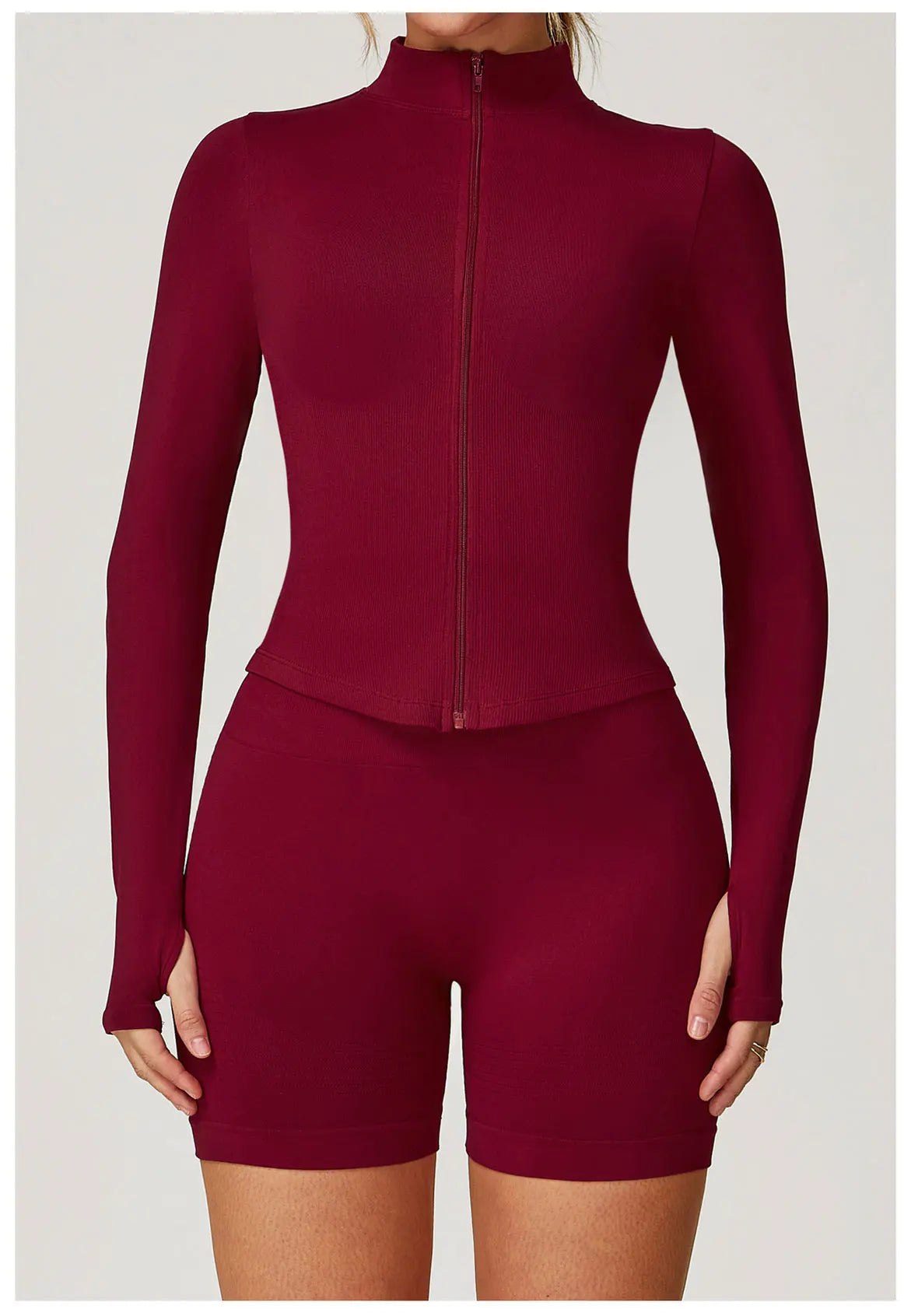 New Women Seamless Zipper Jacket Yoga Long Sleeved Gym Top Yoga Push Up Jacket Fitness Running Workout Sport Coat Women's Shirts