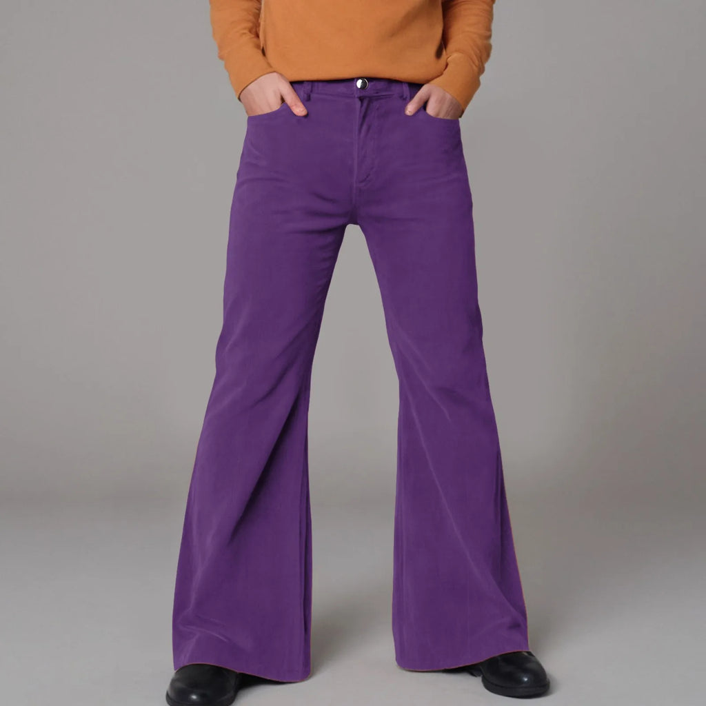 Fall Slim Fit Flared Pants Men Classic Fashion Handsome Long Fittness Trousers Hundred Matching Outdoor Trendy Plush Apparel