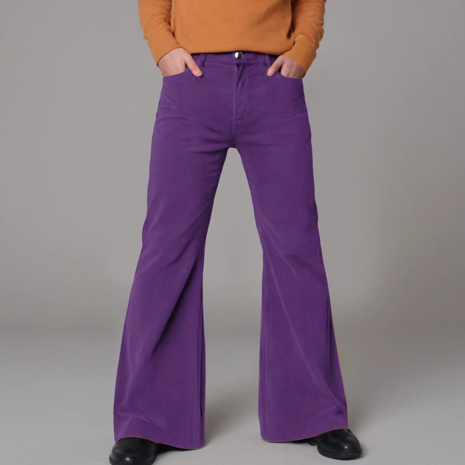 Fall Slim Fit Flared Pants Men Classic Fashion Handsome Long Fittness Trousers Hundred Matching Outdoor Trendy Plush Apparel