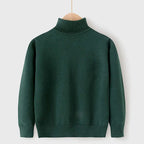 2026 Autumn Winter Children's Cotton Sweater Full Sleeve Turtleneck Knitwear Baby Boys Girls Clothing Warm Soft Jumper Pullovers