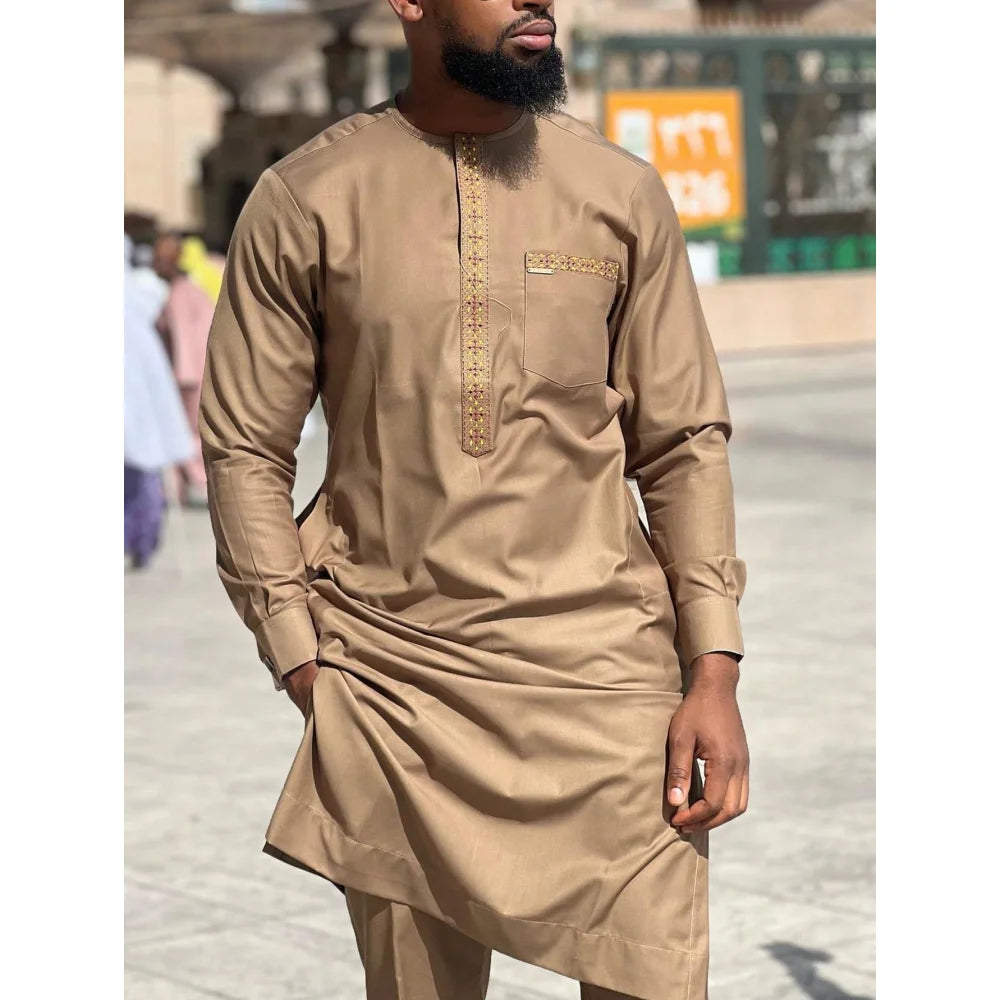 2026 new traditional men's suit luxury gentleman's shirt suit casual travel banquet men's two-piece set fashionable men's suit